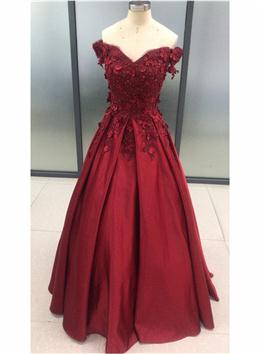 Picture of Charming Dark Red Color Long Sweetheart A-line Formal Dresses, Wine Red Color Evening Gown